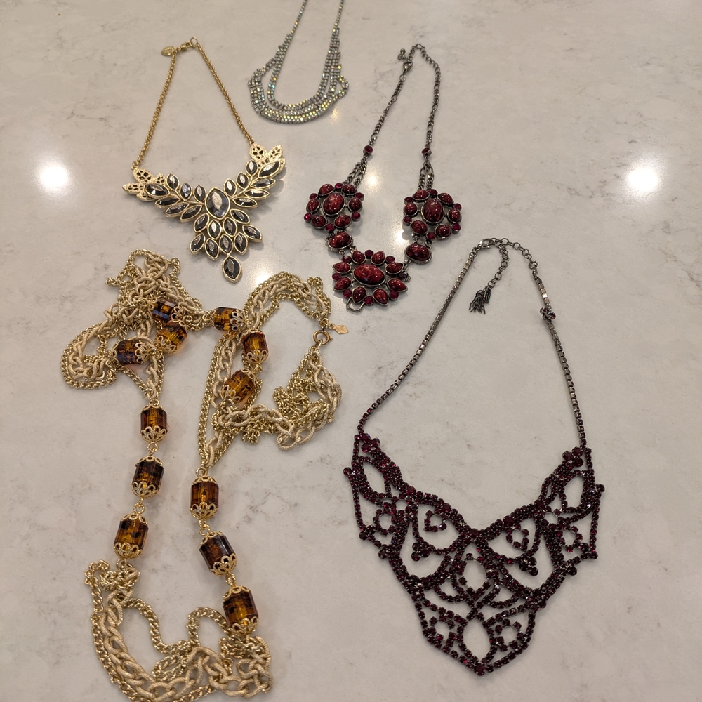 Chic Multicolor Necklace Collection Set Of 5